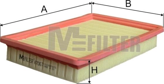 Mfilter K 7067 - Въздушен филтър vvparts.bg