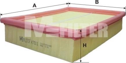 Mfilter K 7011 - Въздушен филтър vvparts.bg