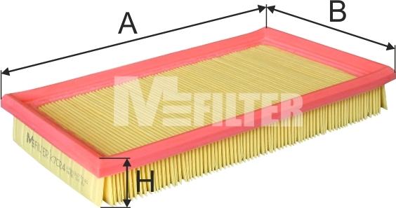 Mfilter K 7024 - Въздушен филтър vvparts.bg