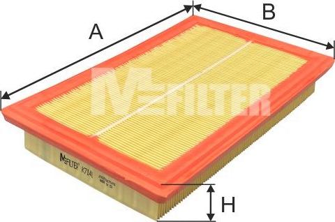 Mfilter K 7141 - Въздушен филтър vvparts.bg