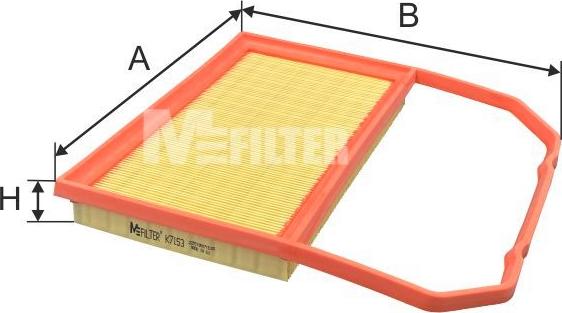 Mfilter K 7153 - Въздушен филтър vvparts.bg