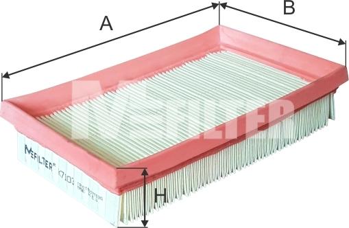 Mfilter K 7103 - Въздушен филтър vvparts.bg