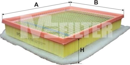 Mfilter K 788 - Въздушен филтър vvparts.bg