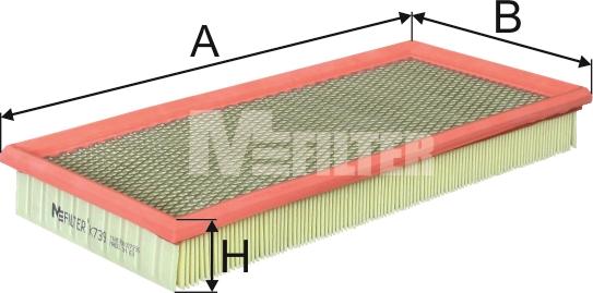 Mfilter K 739 - Въздушен филтър vvparts.bg