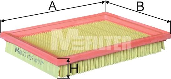 Mfilter K 729 - Въздушен филтър vvparts.bg