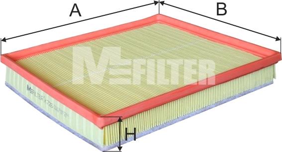 Mfilter K 726 - Въздушен филтър vvparts.bg