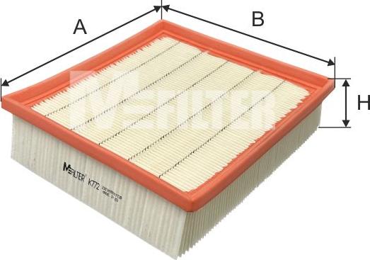 Mfilter K 772 - Въздушен филтър vvparts.bg