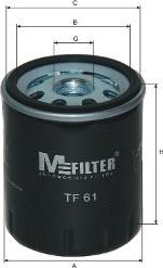 Mfilter TF 61 - Маслен филтър vvparts.bg