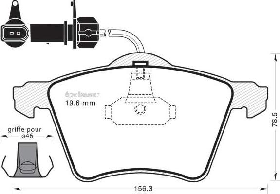 Kager 35-1063 - Комплект спирачно феродо, дискови спирачки vvparts.bg