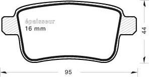 MGA 940 - Комплект спирачно феродо, дискови спирачки vvparts.bg