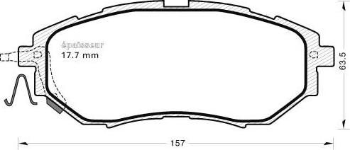 MGA 956 - Комплект спирачно феродо, дискови спирачки vvparts.bg