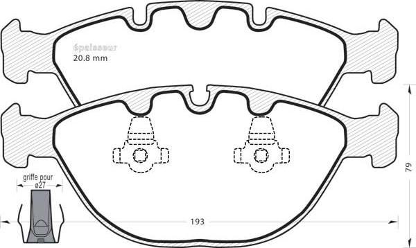 MGA 958 - Комплект спирачно феродо, дискови спирачки vvparts.bg