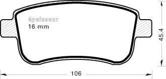 MGA 966 - Комплект спирачно феродо, дискови спирачки vvparts.bg