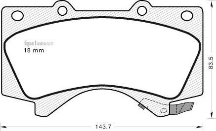 MGA 962 - Комплект спирачно феродо, дискови спирачки vvparts.bg