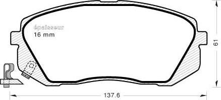 MGA 905 - Комплект спирачно феродо, дискови спирачки vvparts.bg