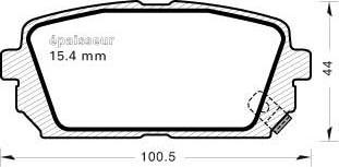 MGA 906 - Комплект спирачно феродо, дискови спирачки vvparts.bg