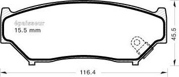 MGA 908 - Комплект спирачно феродо, дискови спирачки vvparts.bg