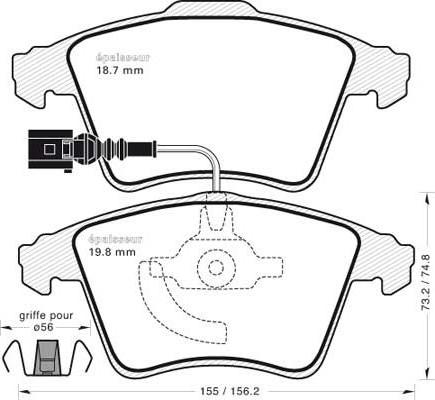 MGA 910 - Комплект спирачно феродо, дискови спирачки vvparts.bg