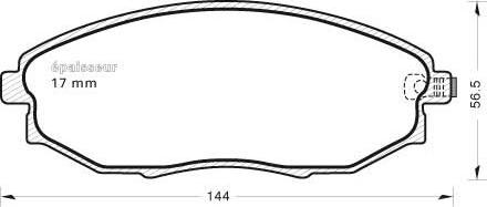 MGA 989 - Комплект спирачно феродо, дискови спирачки vvparts.bg