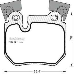 MGA 986 - Комплект спирачно феродо, дискови спирачки vvparts.bg