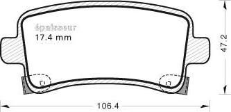 MGA 988 - Комплект спирачно феродо, дискови спирачки vvparts.bg