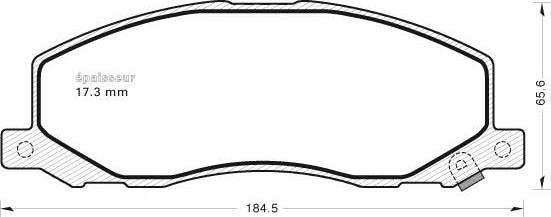 MGA 987 - Комплект спирачно феродо, дискови спирачки vvparts.bg