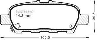 MGA 939 - Комплект спирачно феродо, дискови спирачки vvparts.bg