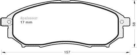 MGA 938 - Комплект спирачно феродо, дискови спирачки vvparts.bg