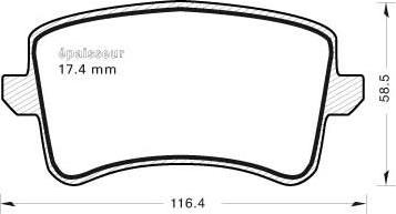 MGA 932 - Комплект спирачно феродо, дискови спирачки vvparts.bg