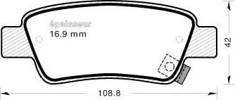 MGA 921 - Комплект спирачно феродо, дискови спирачки vvparts.bg