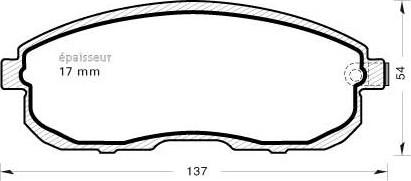 MGA 923 - Комплект спирачно феродо, дискови спирачки vvparts.bg