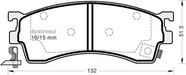 MGA 496 - Комплект спирачно феродо, дискови спирачки vvparts.bg