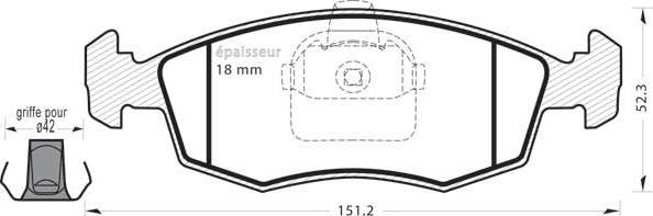 MGA 490 - Комплект спирачно феродо, дискови спирачки vvparts.bg