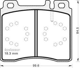 MGA 450 - Комплект спирачно феродо, дискови спирачки vvparts.bg