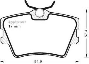 MGA 457 - Комплект спирачно феродо, дискови спирачки vvparts.bg