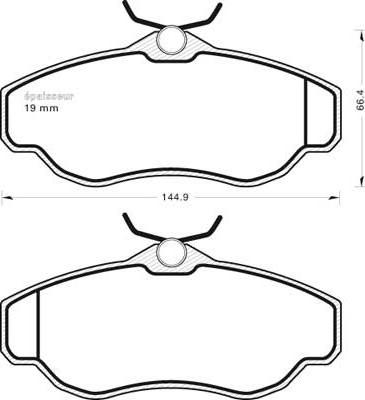 MGA 460 - Комплект спирачно феродо, дискови спирачки vvparts.bg