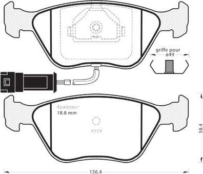 MGA 400 - Комплект спирачно феродо, дискови спирачки vvparts.bg