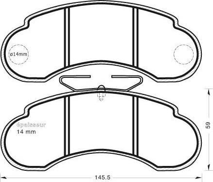 Lucas Electrical 619502 - Комплект спирачно феродо, дискови спирачки vvparts.bg