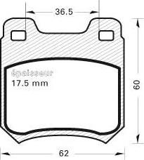 MGA 417 - Комплект спирачно феродо, дискови спирачки vvparts.bg