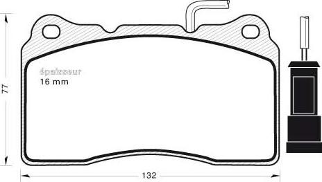 AUGROS 55562664 - Комплект спирачно феродо, дискови спирачки vvparts.bg