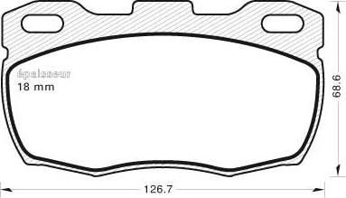 MGA 438 - Комплект спирачно феродо, дискови спирачки vvparts.bg