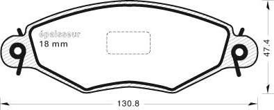 MGA 425 - Комплект спирачно феродо, дискови спирачки vvparts.bg