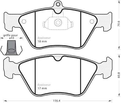 Motaquip VXL899 - Комплект спирачно феродо, дискови спирачки vvparts.bg