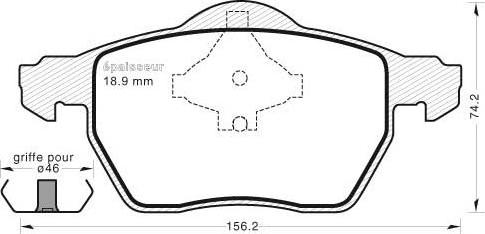 MGA 590 - Комплект спирачно феродо, дискови спирачки vvparts.bg