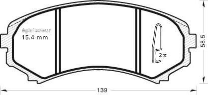 MGA 592 - Комплект спирачно феродо, дискови спирачки vvparts.bg