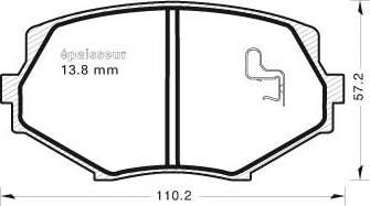 MGA 597 - Комплект спирачно феродо, дискови спирачки vvparts.bg