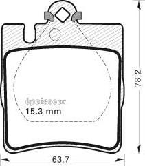 MGA 543 - Комплект спирачно феродо, дискови спирачки vvparts.bg