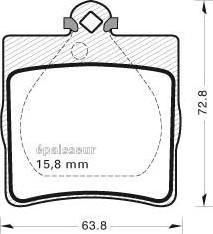 MGA 542 - Комплект спирачно феродо, дискови спирачки vvparts.bg