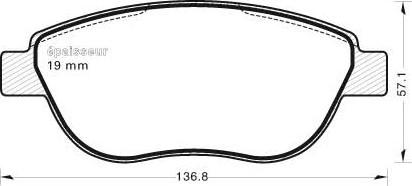 MGA 559 - Комплект спирачно феродо, дискови спирачки vvparts.bg