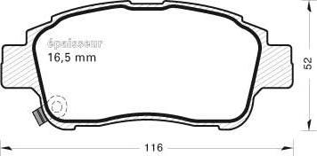 SACHS 111_0805 - Комплект спирачно феродо, дискови спирачки vvparts.bg